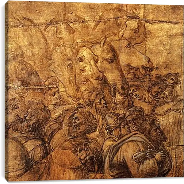 Постер на подрамнике - Adoration of the three magi (fragment of a draft) Сандро Боттичелли Постер на подрамнике - Adoration of the three magi (fragment of a draft) Сандро Боттичелли