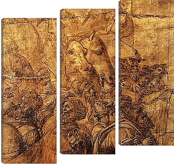 Модульная картина - Adoration of the three magi (fragment of a draft) Сандро Боттичелли Модульная картина - Adoration of the three magi (fragment of a draft) Сандро Боттичелли