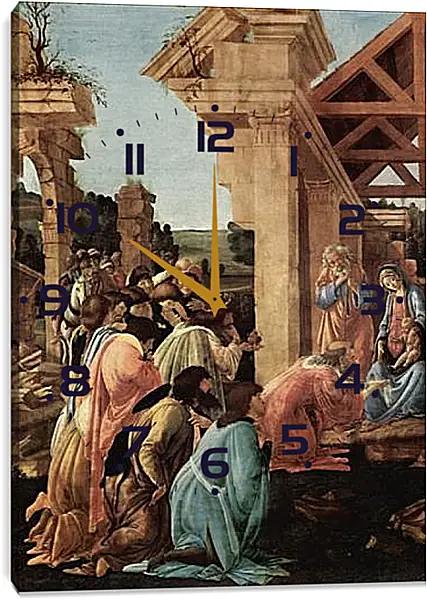 Часы картина - Adoration of the kings Washington (detail2) Сандро Боттичелли Часы картина - Adoration of the kings Washington (detail2) Сандро Боттичелли