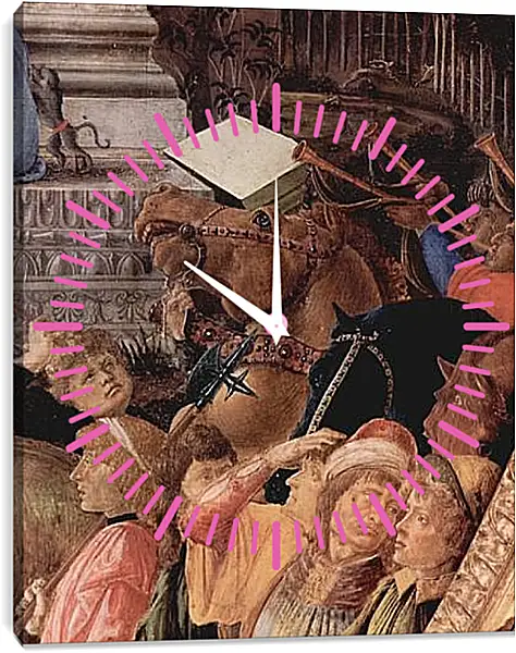 Часы картина - Adoration of the kings (detail3) Сандро Боттичелли Часы картина - Adoration of the kings (detail3) Сандро Боттичелли