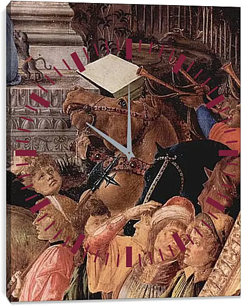 Часы картина - Adoration of the kings (detail3) Сандро Боттичелли Часы картина - Adoration of the kings (detail3) Сандро Боттичелли