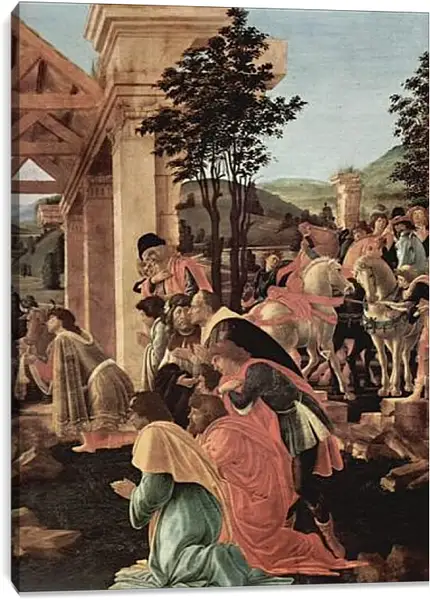Постер на подрамнике - Adoration of the kings (detail) Сандро Боттичелли Постер на подрамнике - Adoration of the kings (detail) Сандро Боттичелли