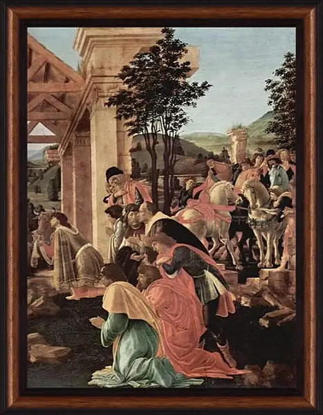 Картина в раме - Adoration of the kings (detail) Сандро Боттичелли Картина в раме - Adoration of the kings (detail) Сандро Боттичелли