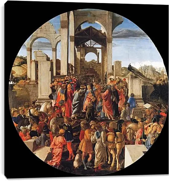 Постер на подрамнике - Adoration of the Kings. Сандро Боттичелли Постер на подрамнике - Adoration of the Kings. Сандро Боттичелли