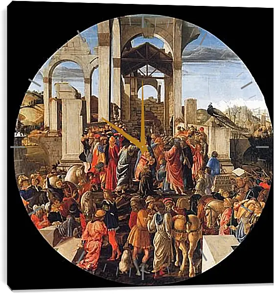 Часы картина - Adoration of the Kings. Сандро Боттичелли Часы картина - Adoration of the Kings. Сандро Боттичелли