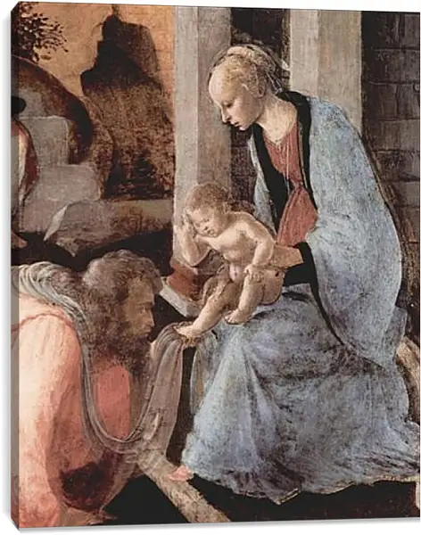 Постер на подрамнике - Adoration of the Holy three Kings (detail) Сандро Боттичелли Постер на подрамнике - Adoration of the Holy three Kings (detail) Сандро Боттичелли
