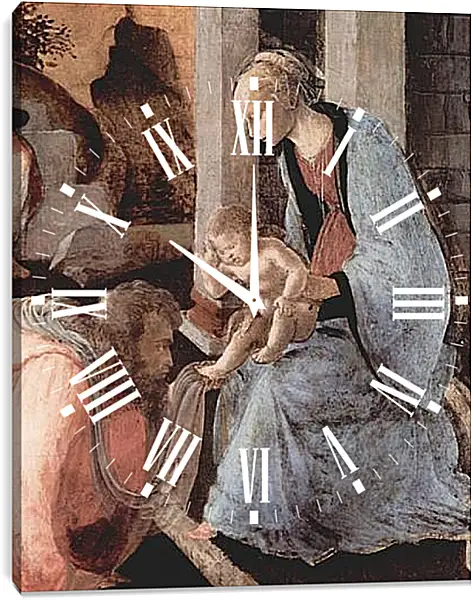 Часы картина - Adoration of the Holy three Kings (detail) Сандро Боттичелли Часы картина - Adoration of the Holy three Kings (detail) Сандро Боттичелли