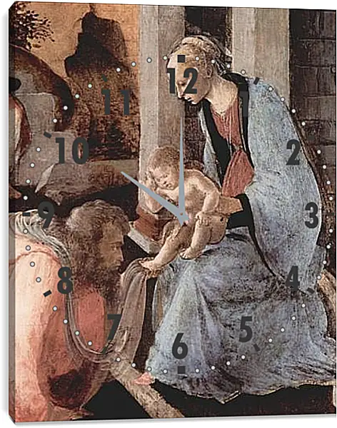Часы картина - Adoration of the Holy three Kings (detail) Сандро Боттичелли Часы картина - Adoration of the Holy three Kings (detail) Сандро Боттичелли