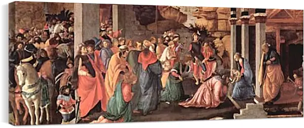 Постер на подрамнике - Adoration of the holy three kings. Сандро Боттичелли Постер на подрамнике - Adoration of the holy three kings. Сандро Боттичелли
