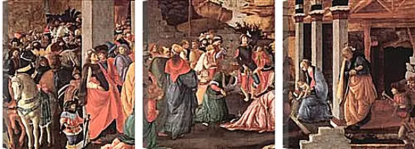 Модульная картина - Adoration of the holy three kings. Сандро Боттичелли Модульная картина - Adoration of the holy three kings. Сандро Боттичелли