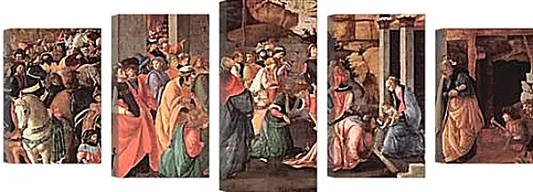 Модульная картина - Adoration of the holy three kings. Сандро Боттичелли Модульная картина - Adoration of the holy three kings. Сандро Боттичелли