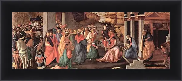 Картина в раме - Adoration of the holy three kings. Сандро Боттичелли Картина в раме - Adoration of the holy three kings. Сандро Боттичелли