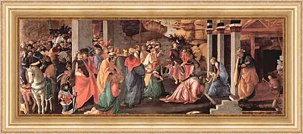 Картина в раме - Adoration of the holy three kings. Сандро Боттичелли Картина в раме - Adoration of the holy three kings. Сандро Боттичелли