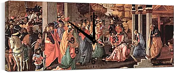 Часы картина - Adoration of the holy three kings. Сандро Боттичелли Часы картина - Adoration of the holy three kings. Сандро Боттичелли
