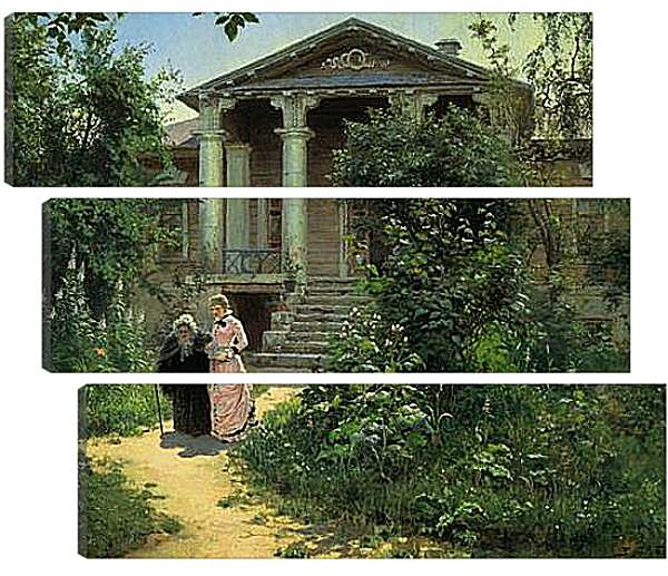Картина Бабушкин сад. В Поленов Бабушкин сад картина в раме.