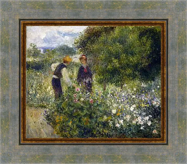 Картина в раме - Picking Flowers. Пьер Огюст Ренуар Картина в раме - Picking Flowers. Пьер Огюст Ренуар