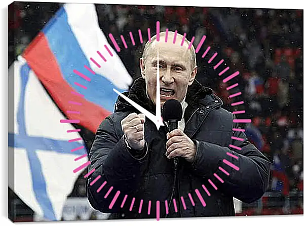 Часы картина - Владимир Владимирович Путин Часы картина - Владимир Владимирович Путин