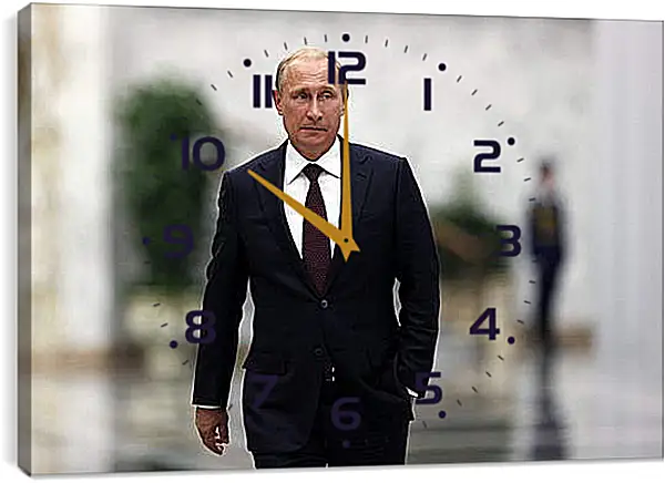Часы картина - Владимир Владимирович Путин Часы картина - Владимир Владимирович Путин