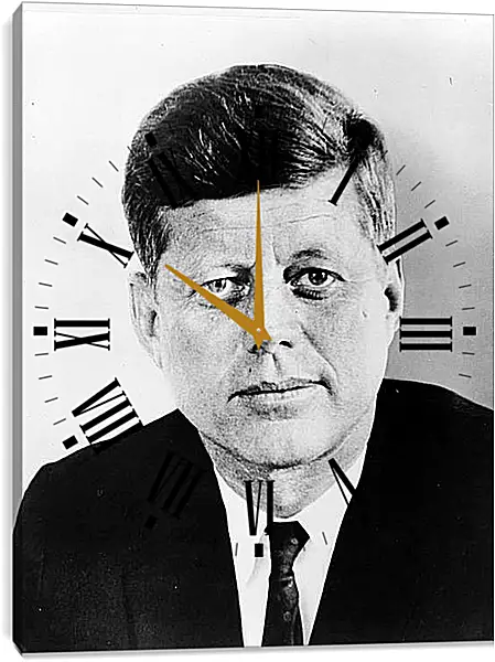 Часы картина - Джон Фитцджеральд Кеннеди 35-й президент США Часы картина - Джон Фитцджеральд Кеннеди 35-й президент США