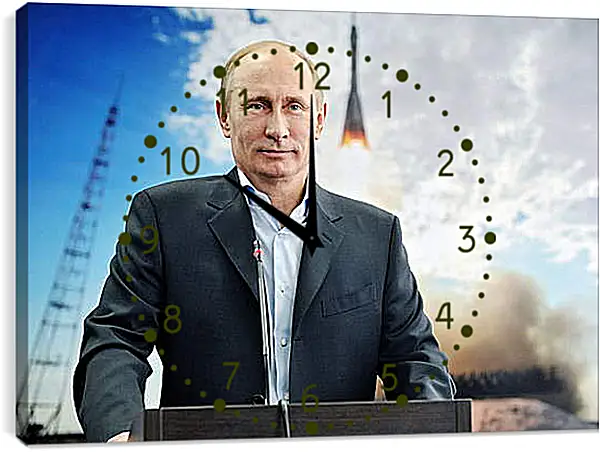 Часы картина - Путин Часы картина - Путин