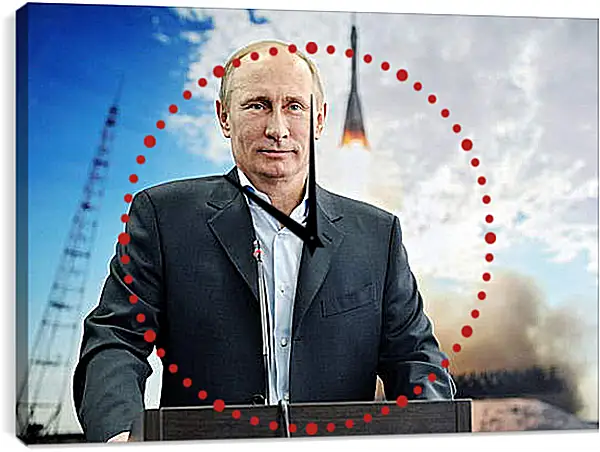 Часы картина - Владимир Владимирович Путин Часы картина - Владимир Владимирович Путин