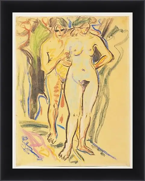 Картина в раме - Two Nudes in a Landscape. Эрнст Людвиг Кирхнер Картина в раме - Two Nudes in a Landscape. Эрнст Людвиг Кирхнер
