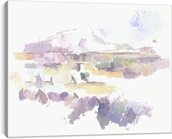 Постер на подрамнике - Montagne Sainte-Victoire vue des Lauves. Поль Сезанн Постер на подрамнике - Montagne Sainte-Victoire vue des Lauves. Поль Сезанн