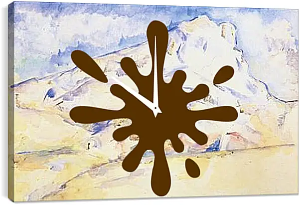 Часы картина - La montagne Sainte-Victoire (6). Поль Сезанн Часы картина - La montagne Sainte-Victoire (6). Поль Сезанн
