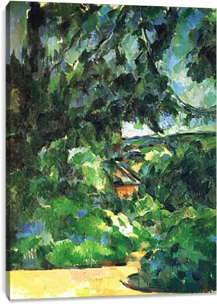 Постер на подрамнике - Le Paysage Bleu (vers). Поль Сезанн Постер на подрамнике - Le Paysage Bleu (vers). Поль Сезанн