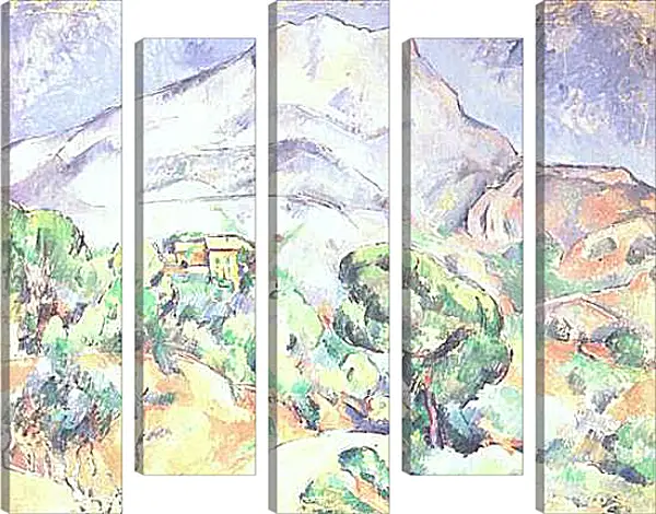 Модульная картина - Montagne Sainte-Victoire au-dessus de la route du Tholonet (vers). Поль Сезанн Модульная картина - Montagne Sainte-Victoire au-dessus de la route du Tholonet (vers). Поль Сезанн
