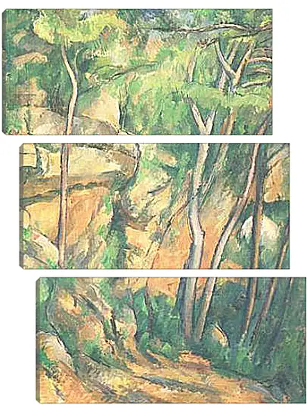 Модульная картина - Rochers et Branches a Bibemus Detail (vers). Поль Сезанн Модульная картина - Rochers et Branches a Bibemus Detail (vers). Поль Сезанн