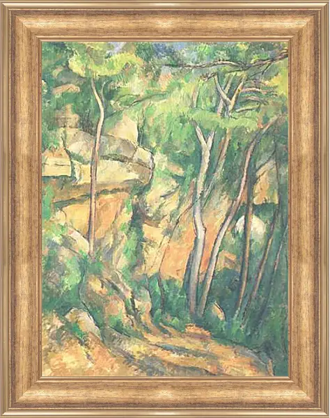 Картина в раме - Rochers et Branches a Bibemus Detail (vers). Поль Сезанн Картина в раме - Rochers et Branches a Bibemus Detail (vers). Поль Сезанн