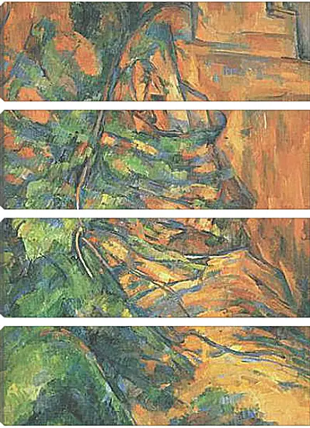 Модульная картина - Rochers et Branches a Bibemus (vers). Поль Сезанн Модульная картина - Rochers et Branches a Bibemus (vers). Поль Сезанн
