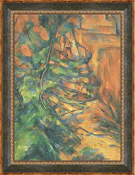Картина в раме - Rochers et Branches a Bibemus (vers). Поль Сезанн Картина в раме - Rochers et Branches a Bibemus (vers). Поль Сезанн