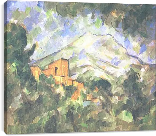 Постер на подрамнике - Chateau devant la Sainte-Victoire (vers). Поль Сезанн Постер на подрамнике - Chateau devant la Sainte-Victoire (vers). Поль Сезанн
