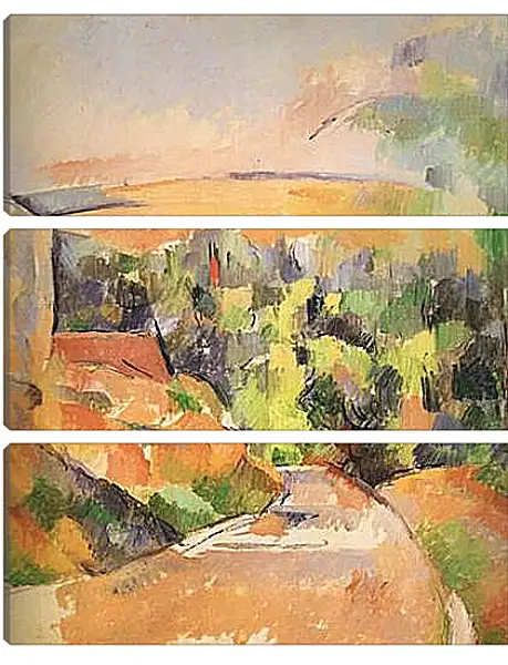 Модульная картина - Le Tournant de la route. Поль Сезанн Модульная картина - Le Tournant de la route. Поль Сезанн