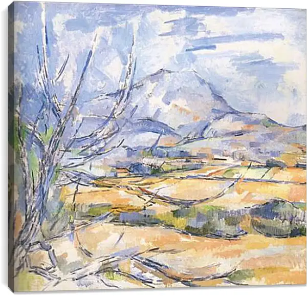 Постер на подрамнике - La montagne Sainte-Victoire (3). Поль Сезанн Постер на подрамнике - La montagne Sainte-Victoire (3). Поль Сезанн