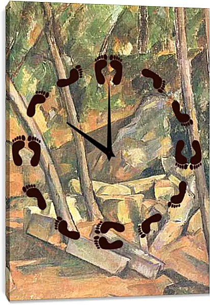 Часы картина - La Meule dans le Parc de Chateau Noir Detail (vers). Поль Сезанн Часы картина - La Meule dans le Parc de Chateau Noir Detail (vers). Поль Сезанн