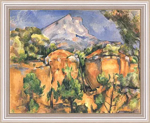Картина в раме - Montagne Sainte-Victoire vue des Carrieres de Bibemus (vers). Поль Сезанн Картина в раме - Montagne Sainte-Victoire vue des Carrieres de Bibemus (vers). Поль Сезанн