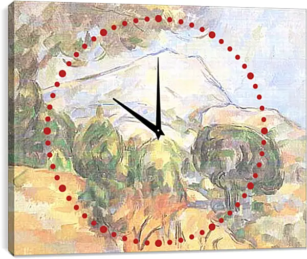 Часы картина - La Montagne Sainte-Victoire (2). Поль Сезанн Часы картина - La Montagne Sainte-Victoire (2). Поль Сезанн