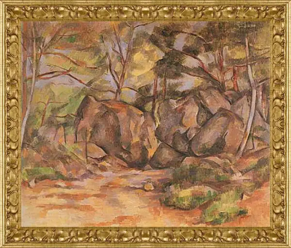 Картина в раме - Paysage forestier aux rochers (vers). Поль Сезанн Картина в раме - Paysage forestier aux rochers (vers). Поль Сезанн