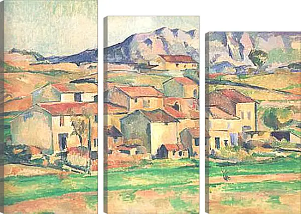 Модульная картина - Le Cengle et la Sainte-Victoire vus de Gardanne (vers). Поль Сезанн Модульная картина - Le Cengle et la Sainte-Victoire vus de Gardanne (vers). Поль Сезанн