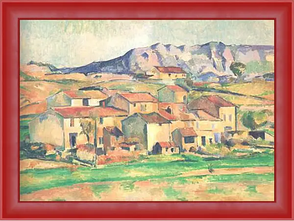 Картина в раме - Le Cengle et la Sainte-Victoire vus de Gardanne (vers). Поль Сезанн Картина в раме - Le Cengle et la Sainte-Victoire vus de Gardanne (vers). Поль Сезанн