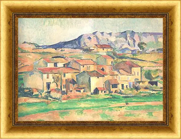 Картина в раме - Le Cengle et la Sainte-Victoire vus de Gardanne (vers). Поль Сезанн Картина в раме - Le Cengle et la Sainte-Victoire vus de Gardanne (vers). Поль Сезанн