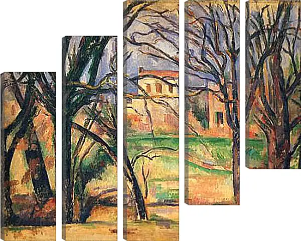Модульная картина - Arbres et Maisons (vers). Поль Сезанн Модульная картина - Arbres et Maisons (vers). Поль Сезанн