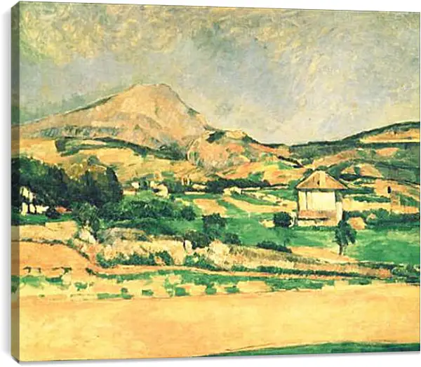 Постер на подрамнике - Вид на гору Сент-Виктуар из рощи в Шато-Нуар. Paysage de la montagne Sainte-Victoire. Поль Сезанн Постер на подрамнике - Вид на гору Сент-Виктуар из рощи в Шато-Нуар. Paysage de la montagne Sainte-Victoire. Поль Сезанн