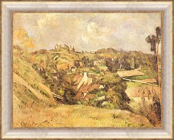 Картина в раме - Auvers-sur-Oise Vu du cote du Val Harme. Поль Сезанн Картина в раме - Auvers-sur-Oise Vu du cote du Val Harme. Поль Сезанн
