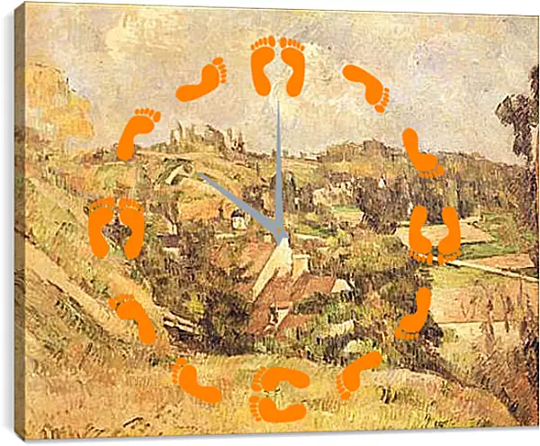 Часы картина - Auvers-sur-Oise Vu du cote du Val Harme. Поль Сезанн Часы картина - Auvers-sur-Oise Vu du cote du Val Harme. Поль Сезанн
