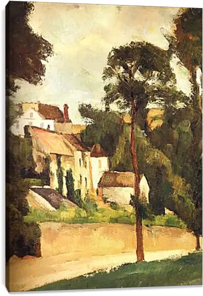 Постер на подрамнике - La Route a Pontoise, le Clos des Mathurins Detail. Поль Сезанн Постер на подрамнике - La Route a Pontoise, le Clos des Mathurins Detail. Поль Сезанн