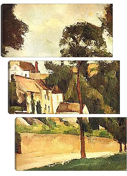 Модульная картина - La Route a Pontoise, le Clos des Mathurins Detail. Поль Сезанн Модульная картина - La Route a Pontoise, le Clos des Mathurins Detail. Поль Сезанн